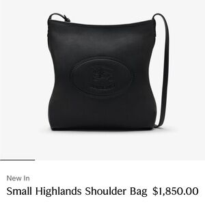 Burberry Black Highlands Shoulder Bag NEW